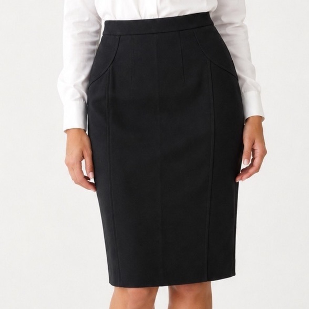 D&G Dolce & Gabbana Black Pencil Skirt Tailored Italian Designer Size 30 44 US 8